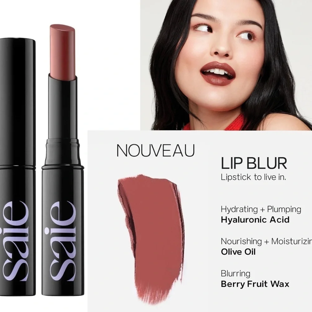 saie Lip Blur Matte Blurring Lipstick (Nouveau) 2.5 g / 0.09 oz NIB - Picture 4 of 4